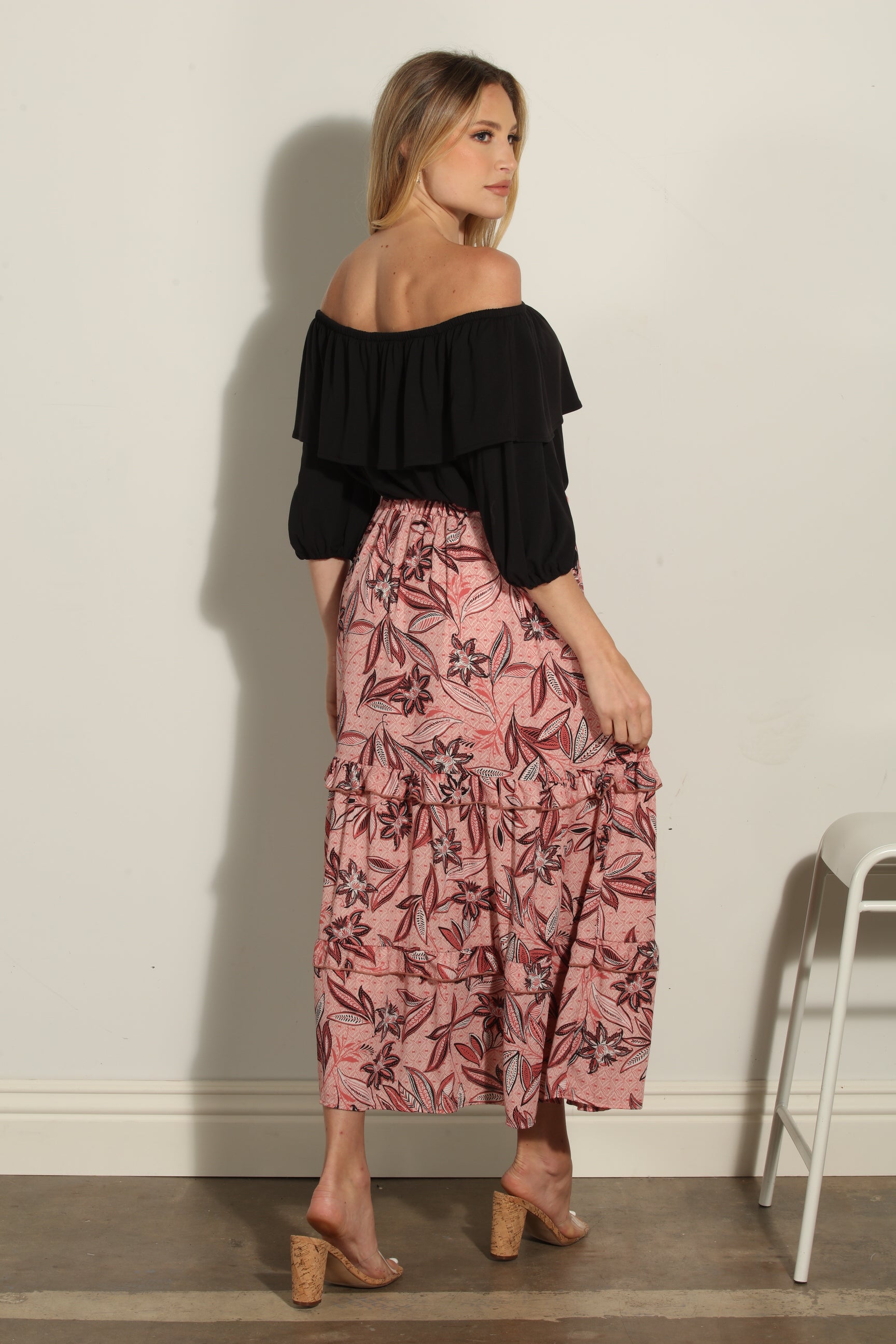 Pookie Ruffle Midi Skirt-FINAL SALE