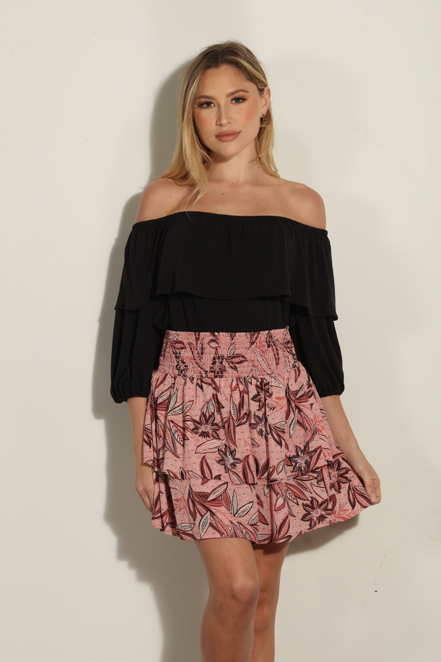 Pookie Woven Ruffle Smocked Skirt-FINAL SALE
