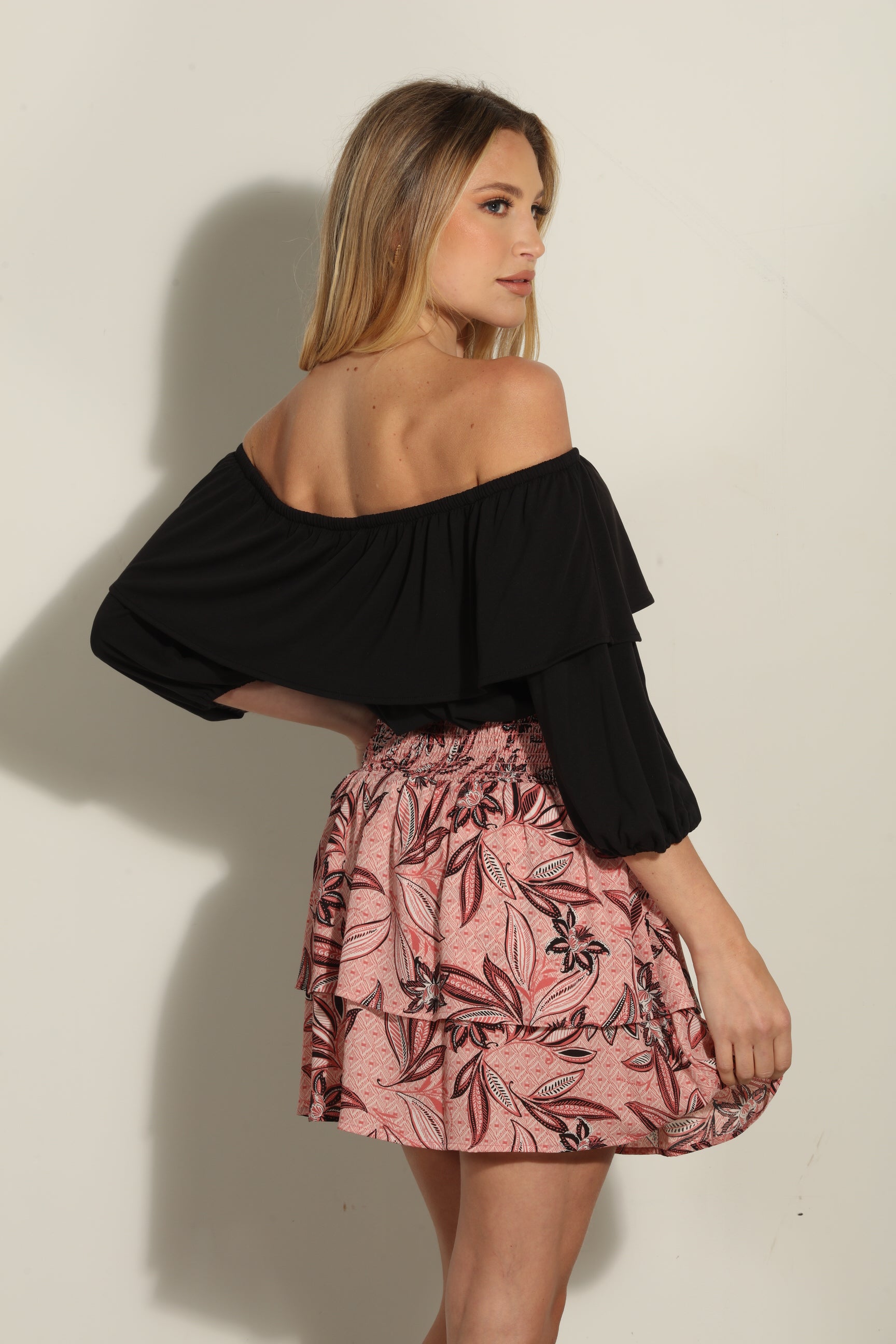 Pookie Woven Ruffle Smocked Skirt-FINAL SALE