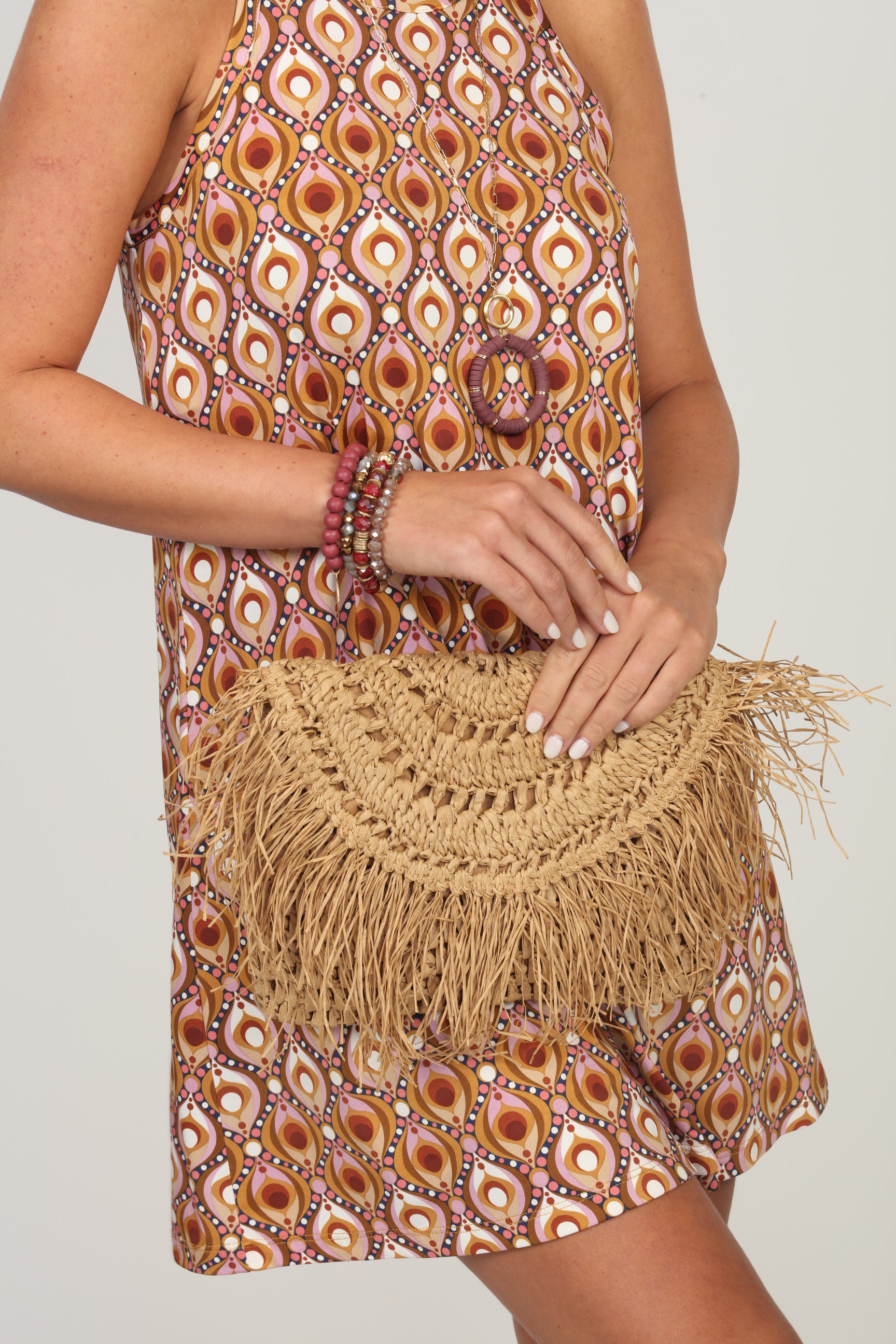 Los Cabos Raffia Clutch-FINAL SALE