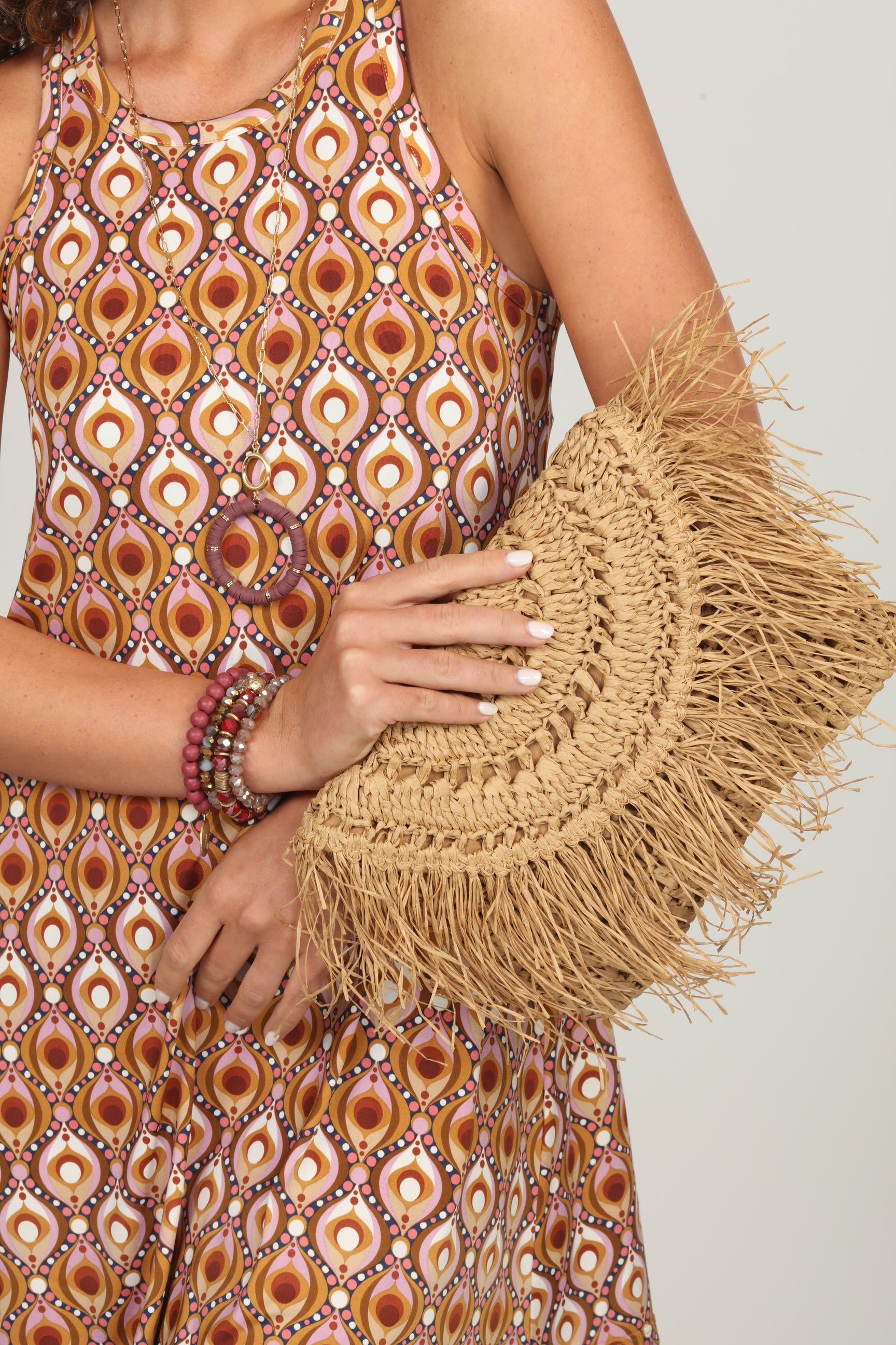 Los Cabos Raffia Clutch-FINAL SALE