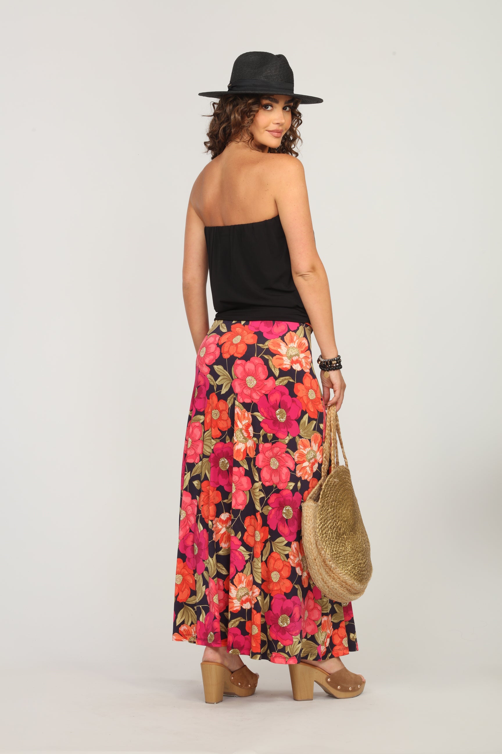 Zamba Floral Stretch Maxi Skirt