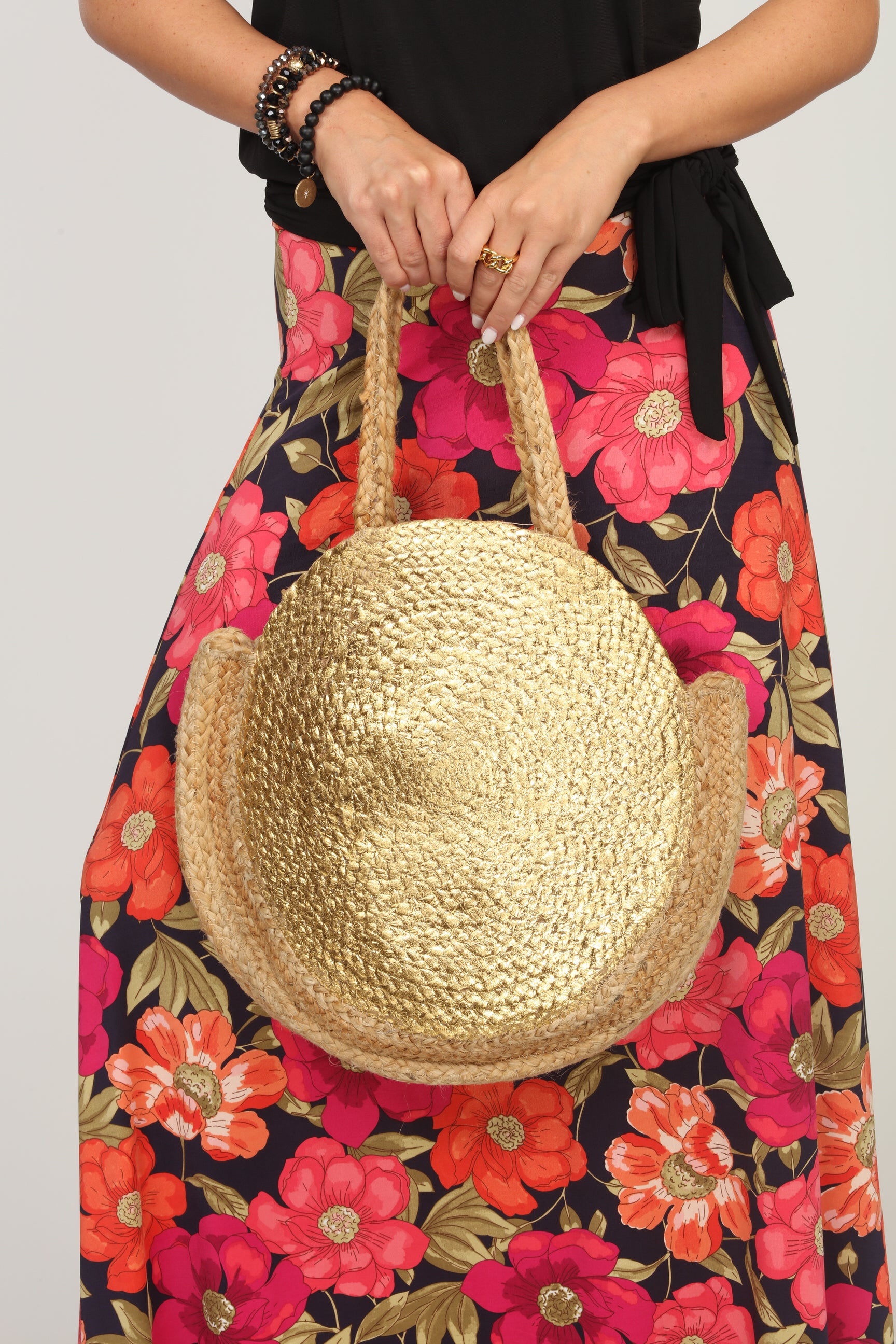 Tulum Gold Foil Detail Bag- FINAL SALE