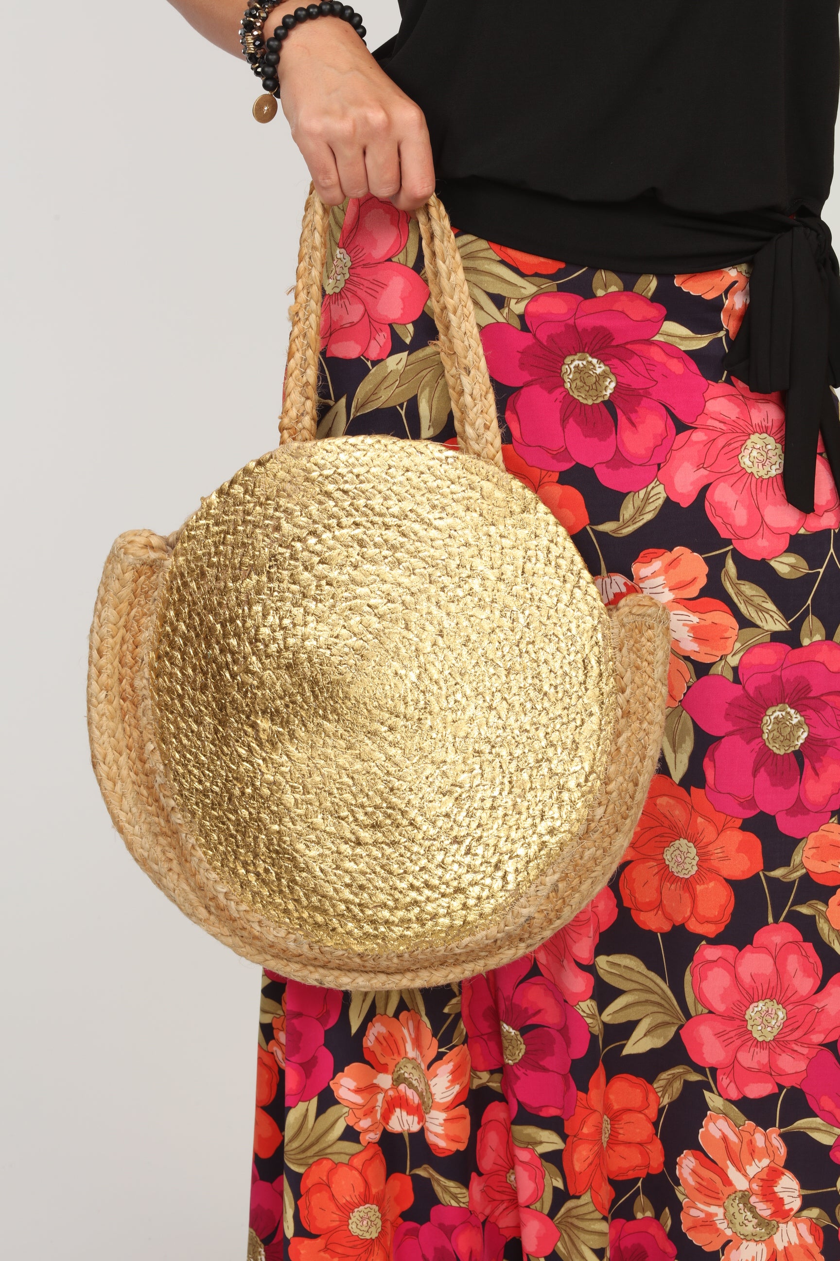 Tulum Gold Foil Detail Bag- FINAL SALE