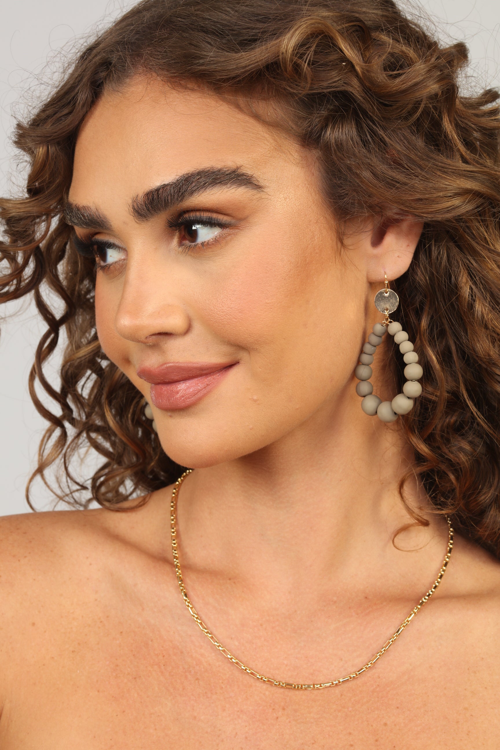 Mocha Teardrop Statement Earrings