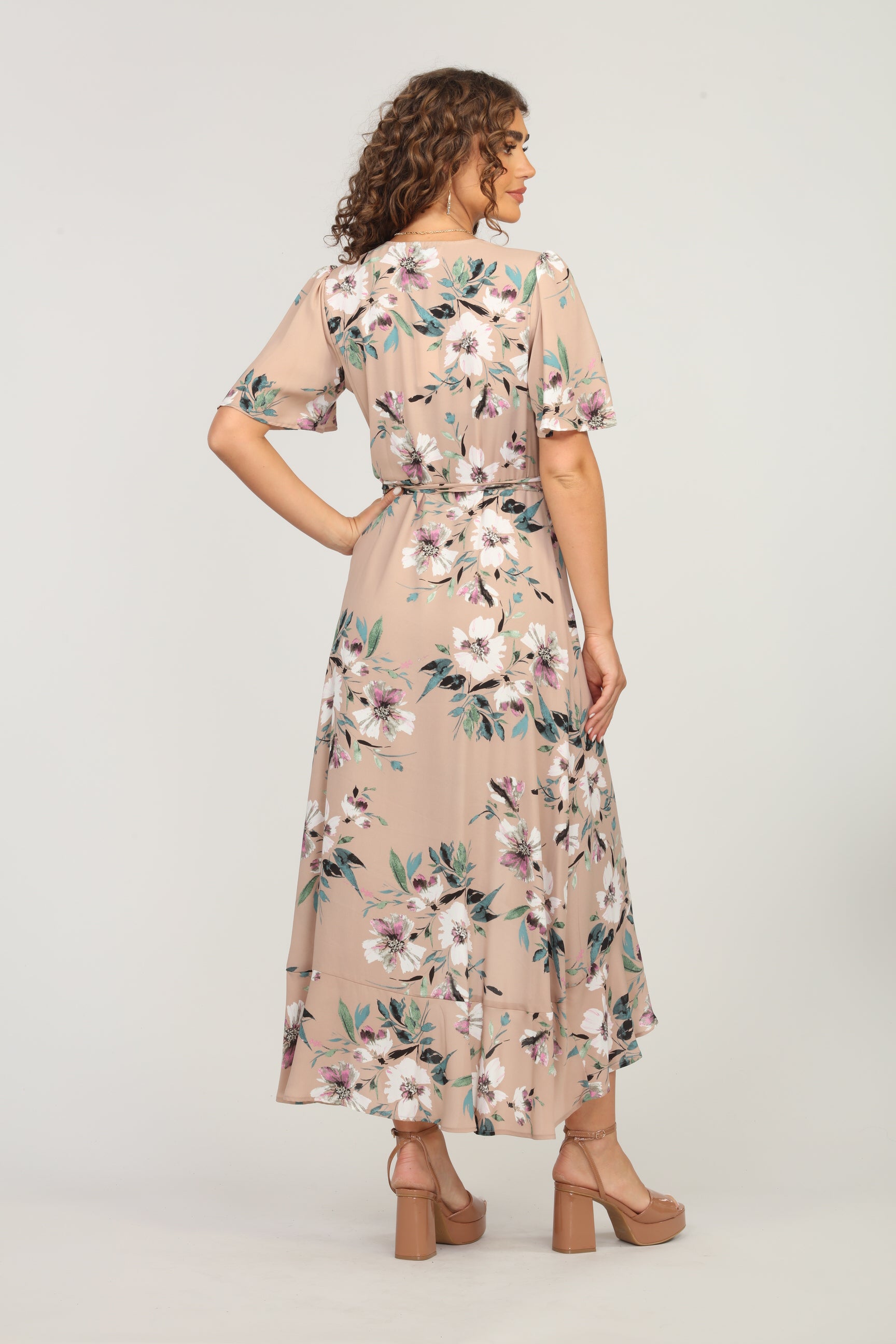 Linda Floral Woven Wrap Dress- FINAL SALE