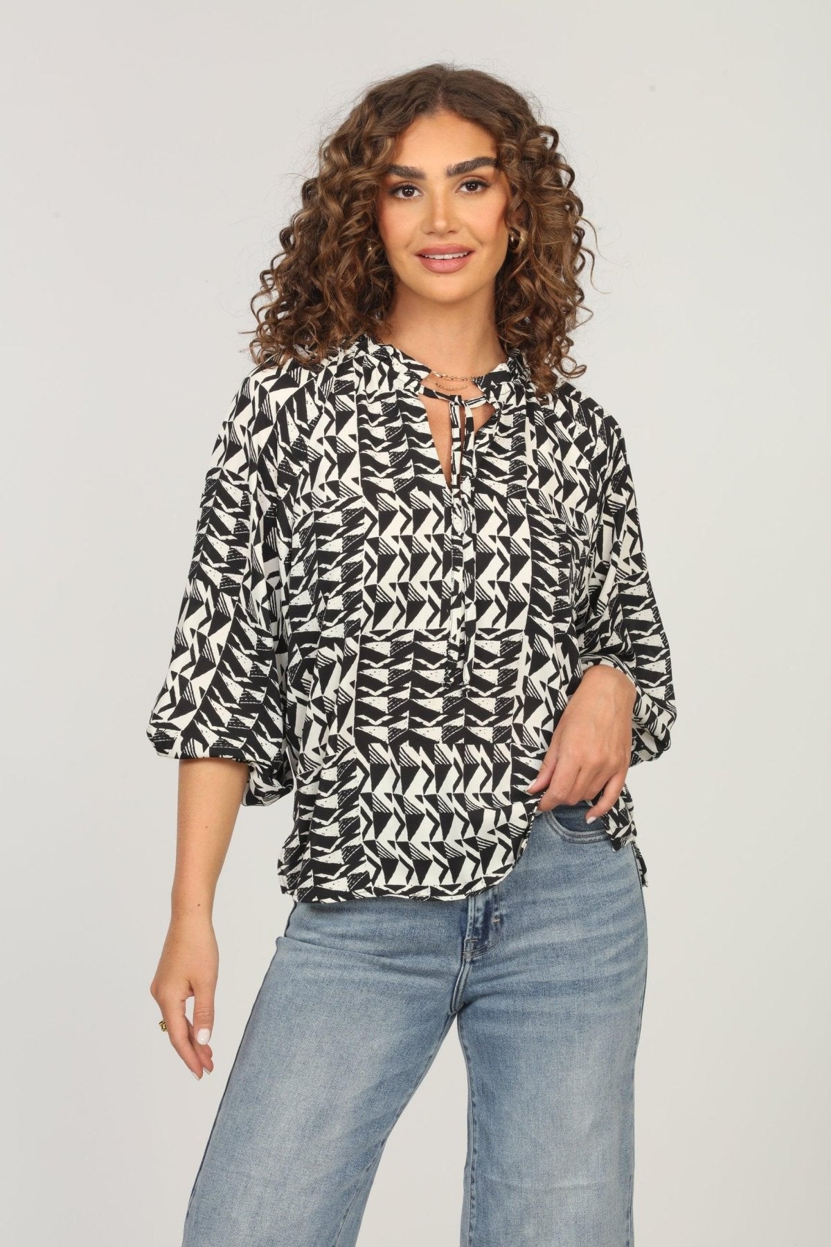 Richie Split-Neck Blouse - FINAL SALE