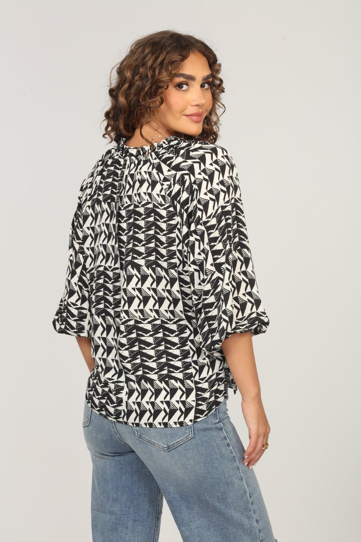 Richie Split-Neck Blouse - FINAL SALE