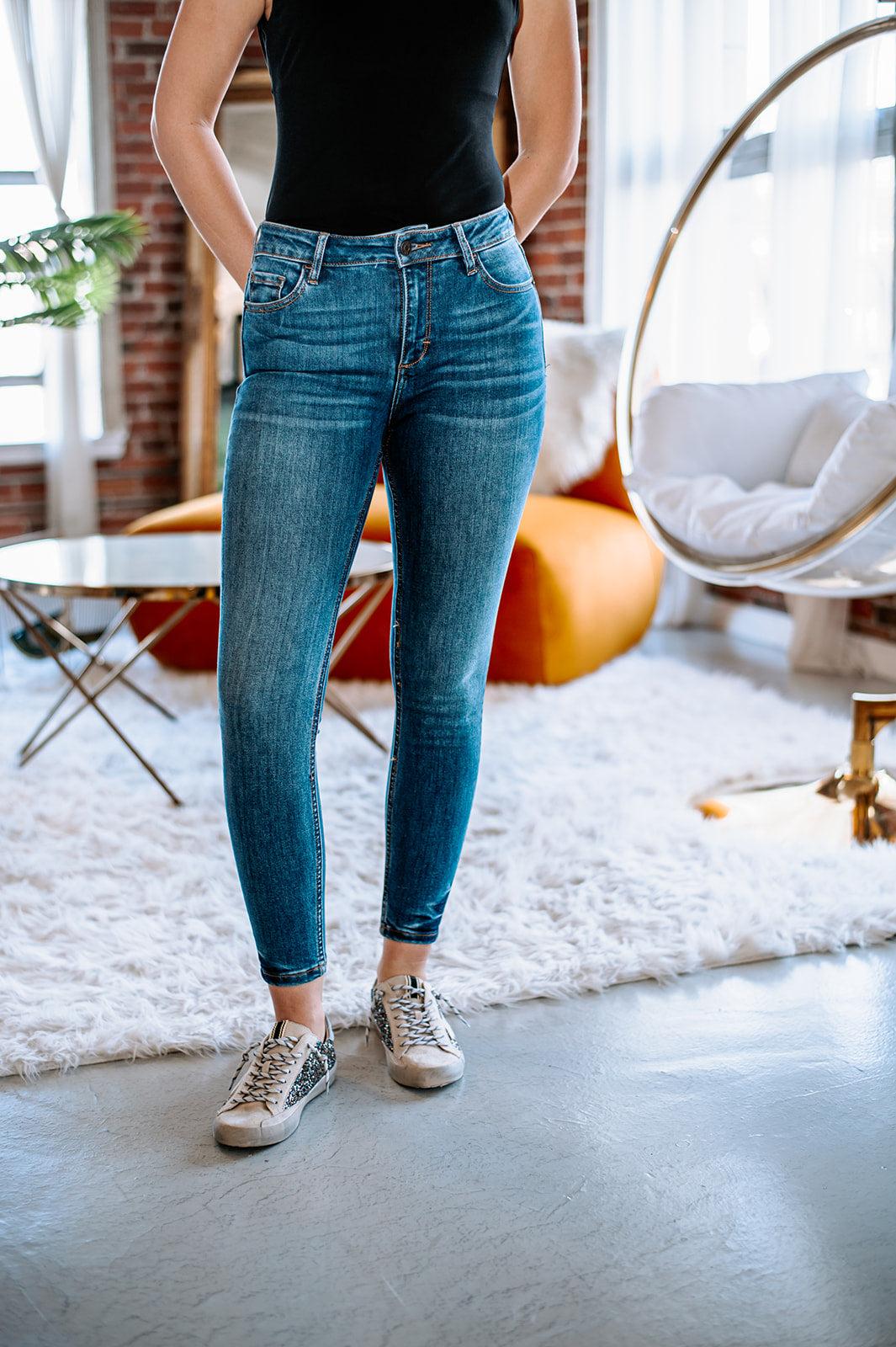 The Taylor Skinny Jean - Dark Blue- FINAL SALE