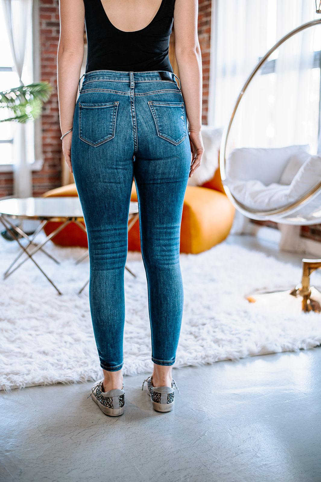 The Taylor Skinny Jean - Dark Blue- FINAL SALE