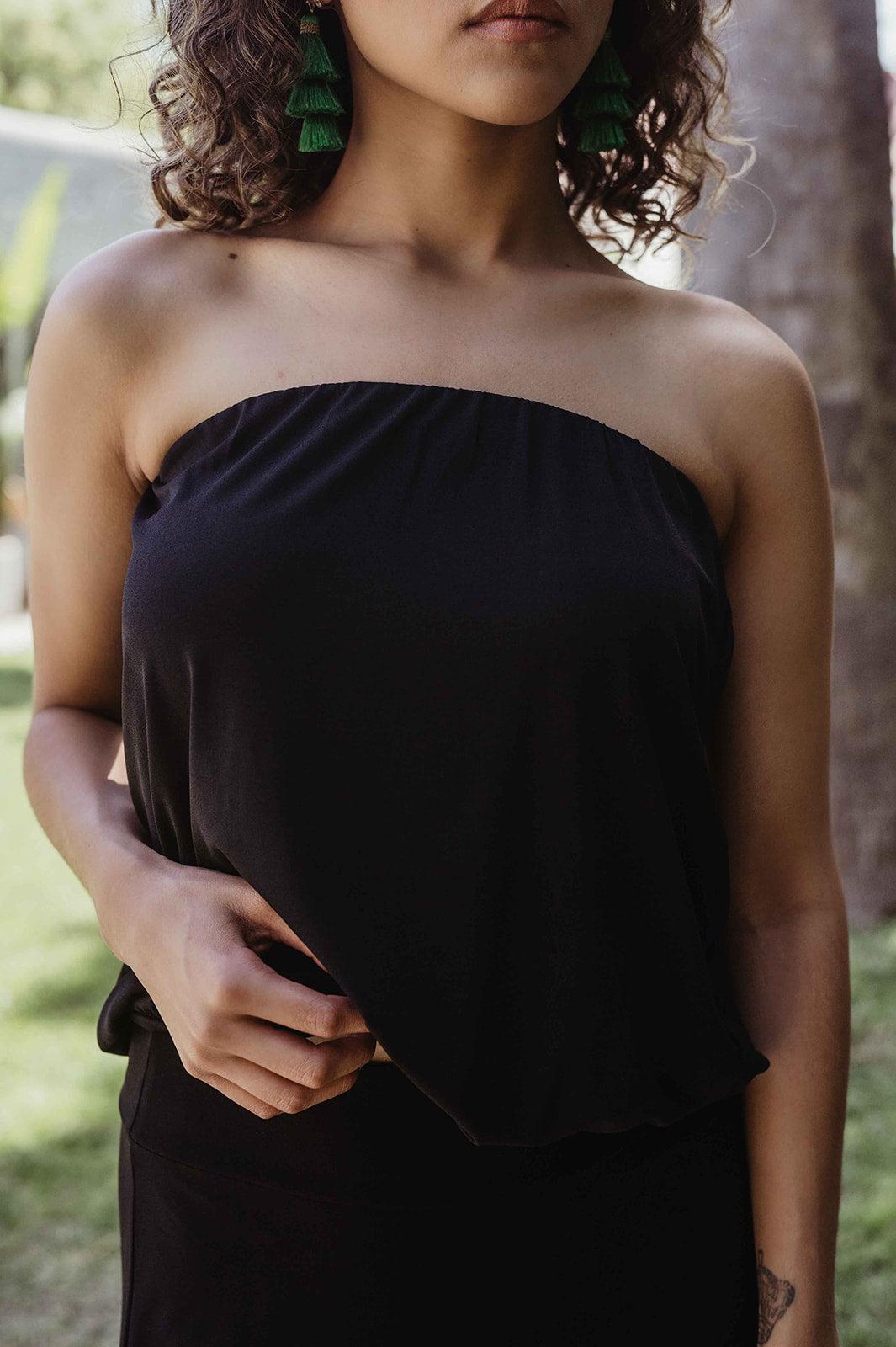 Black Stretch Tube Top-BEST SELLER