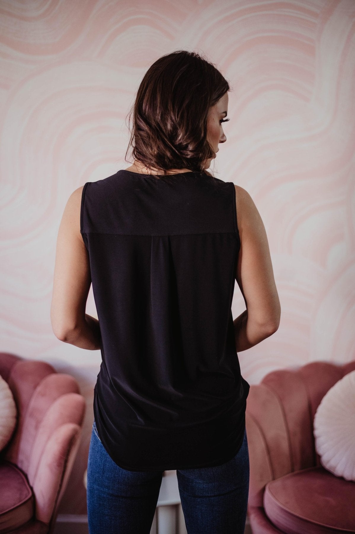 Black ITY Surplice Top - BEST SELLER