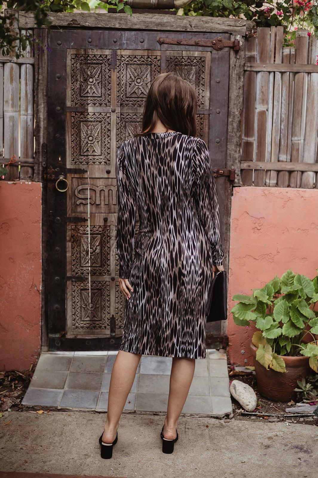 Yvonne Stretch Button Down Shirred Dress - FINAL SALE