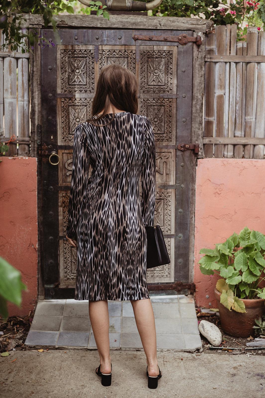 Yvonne Stretch Button Down Shirred Dress - FINAL SALE