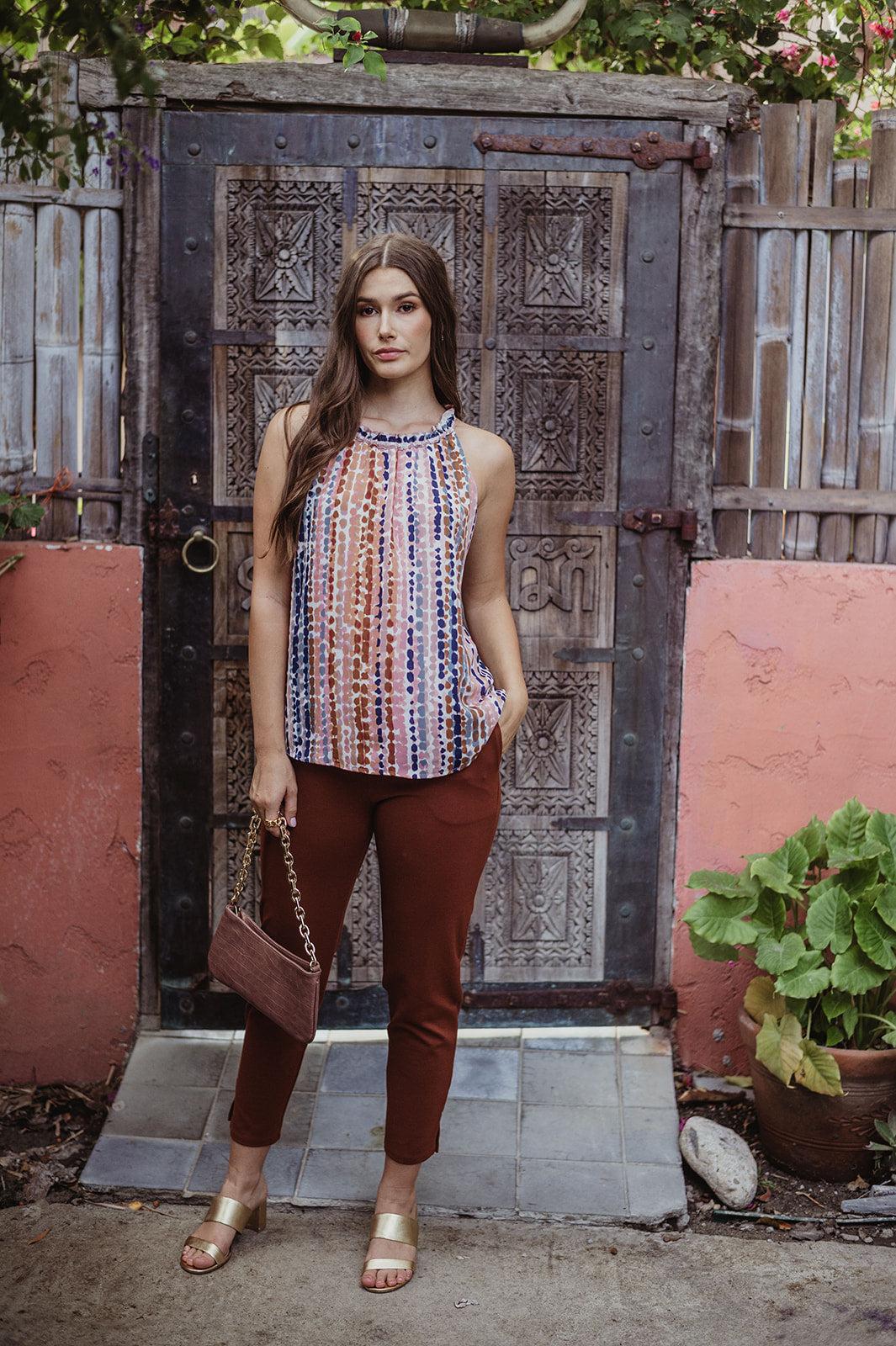 Lucia Chiffon Halter Blouse - FINAL SALE