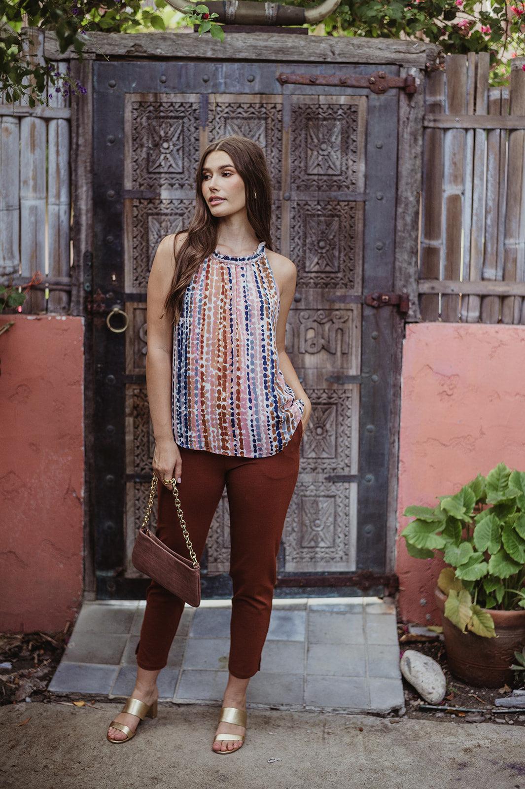 Lucia Chiffon Halter Blouse - FINAL SALE