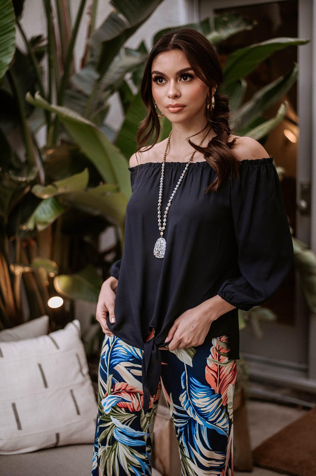 Navy OTS Top with Tie-BEST SELLER