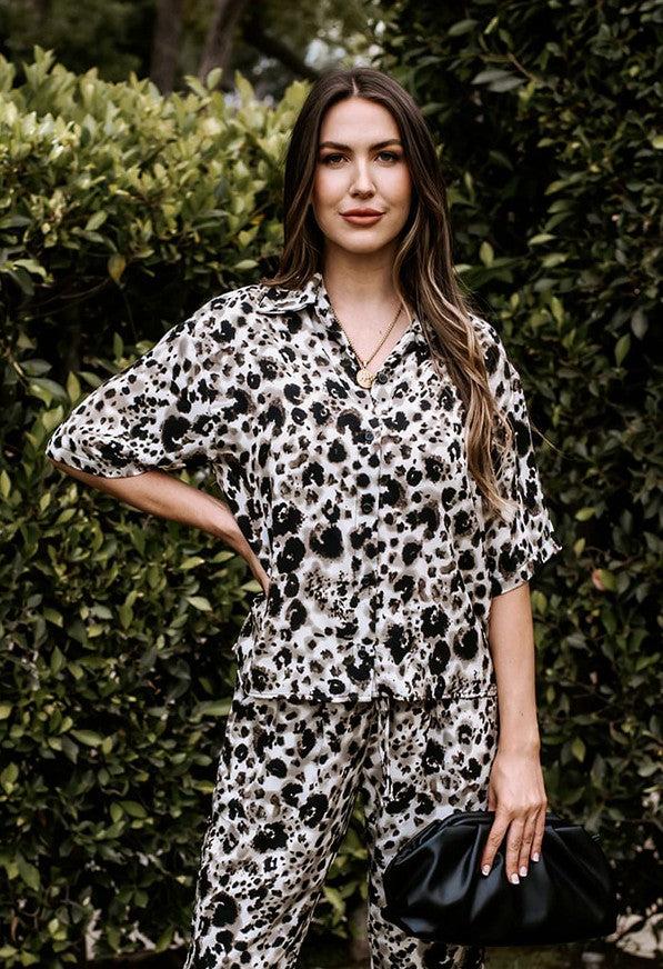 Oria Button-Up Boxy Blouse