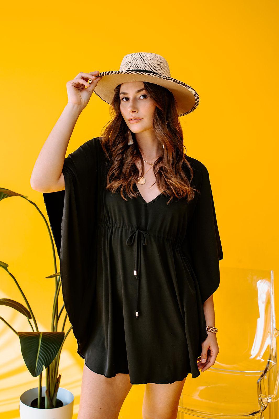 Black Stretch Tunic Dress-BEST SELLER