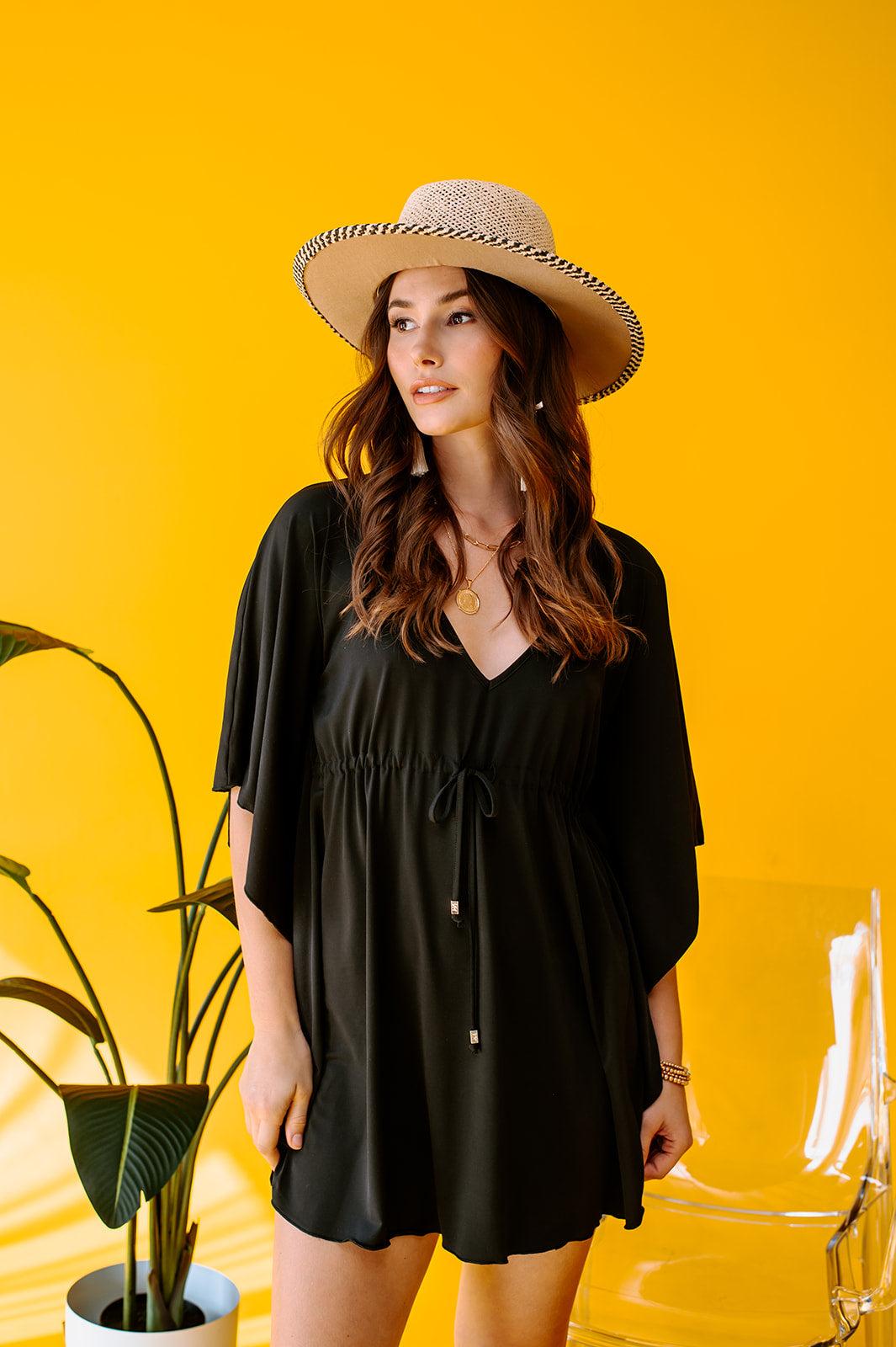 Black Stretch Tunic Dress-BEST SELLER