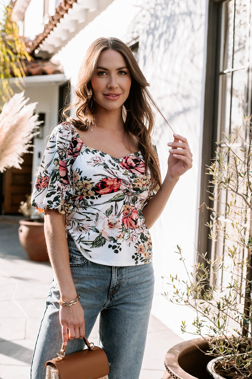 Valentina Stretch Puff Sleeve Top-FINAL SALE