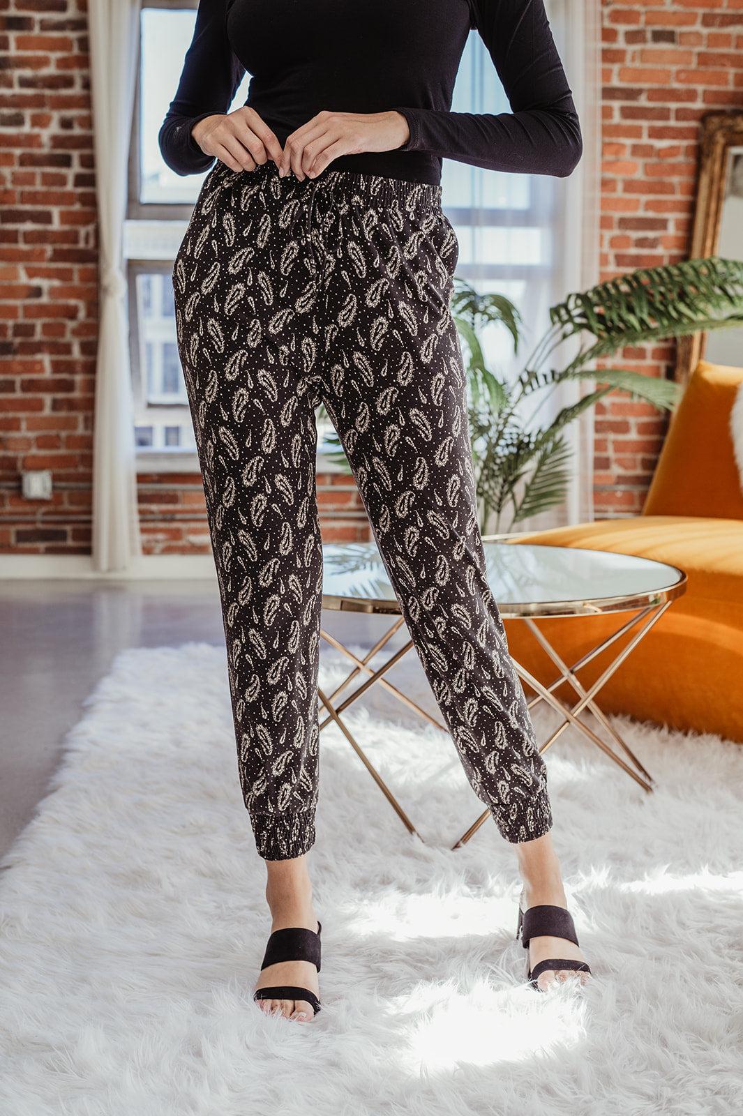 Meadows Paisley Stretch Joggers-FINAL SALE