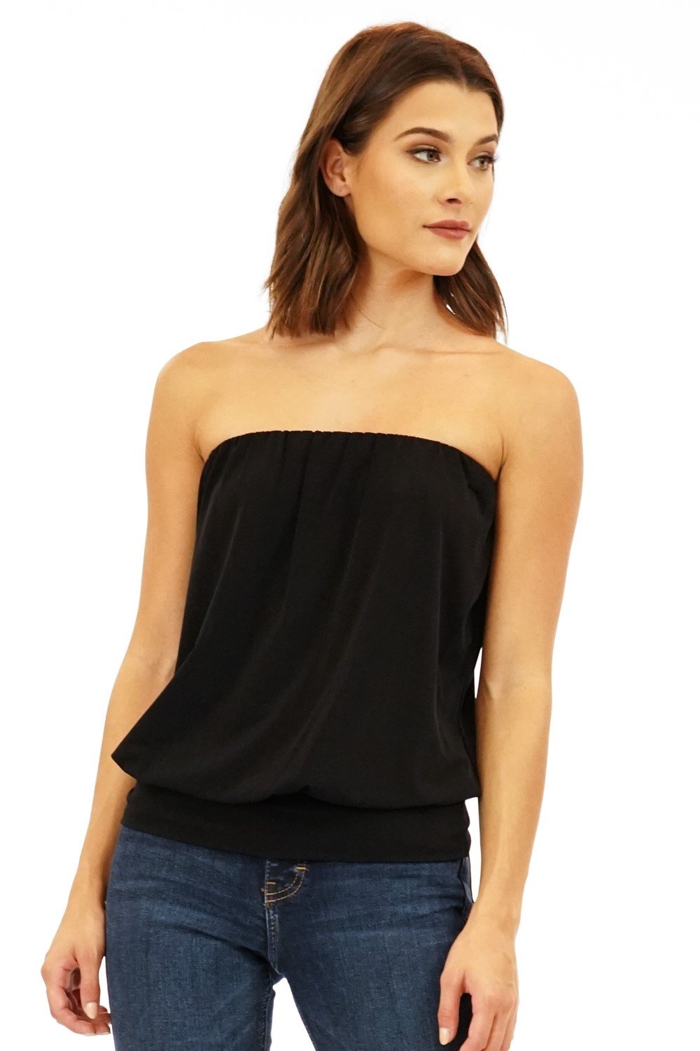 Black Stretch Tube Top-BEST SELLER