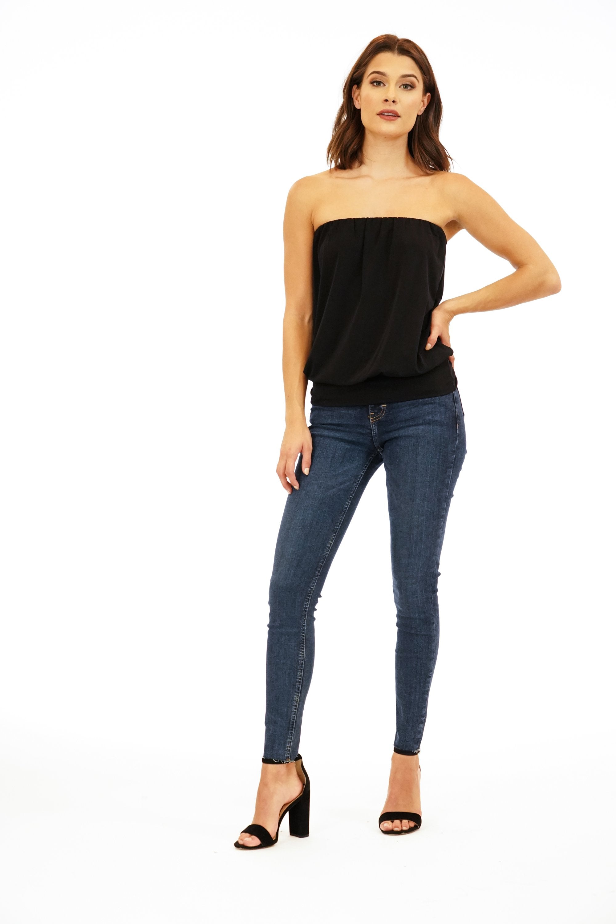 Black Stretch Tube Top-BEST SELLER