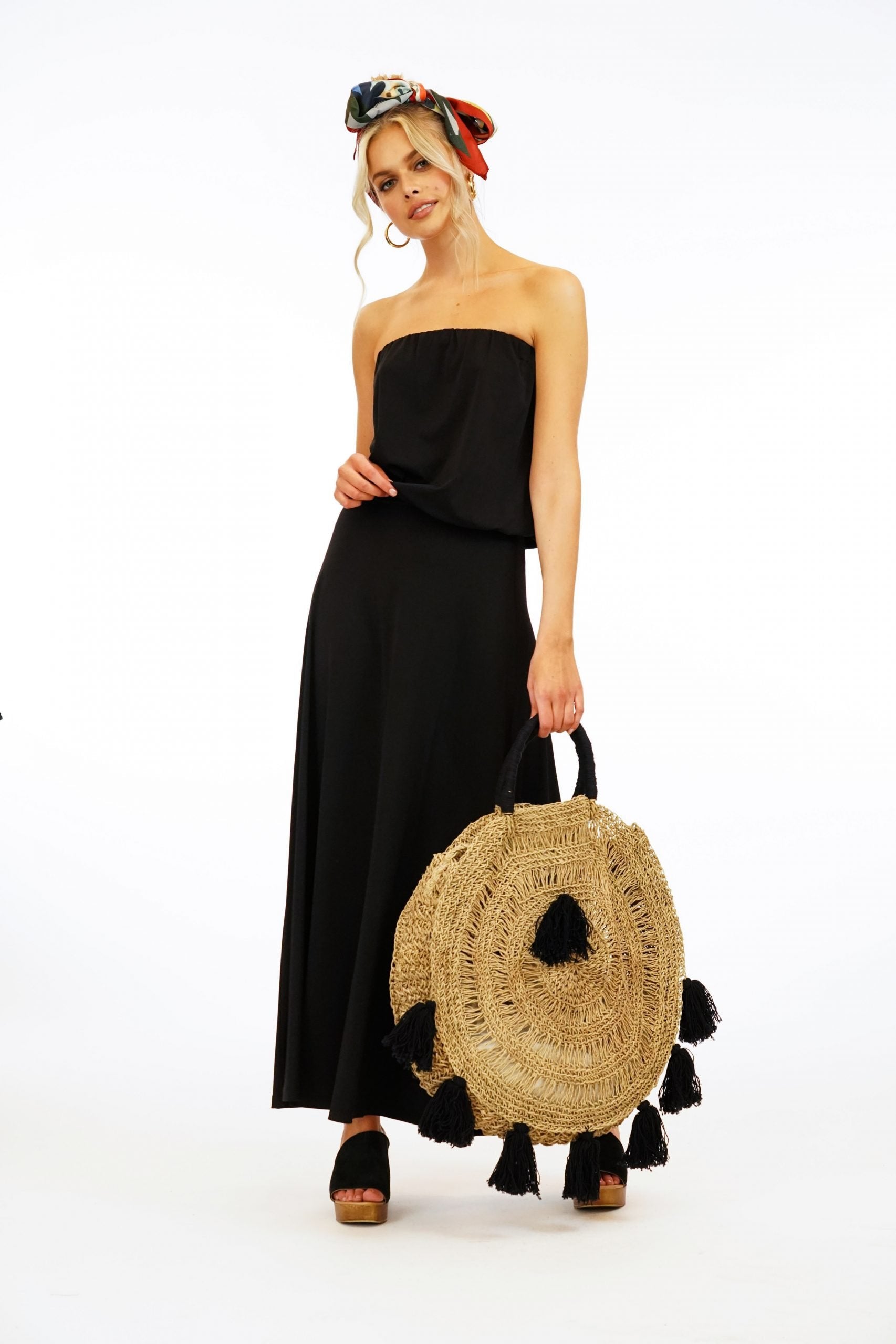 Black Strapless Maxi Dress-BEST SELLER