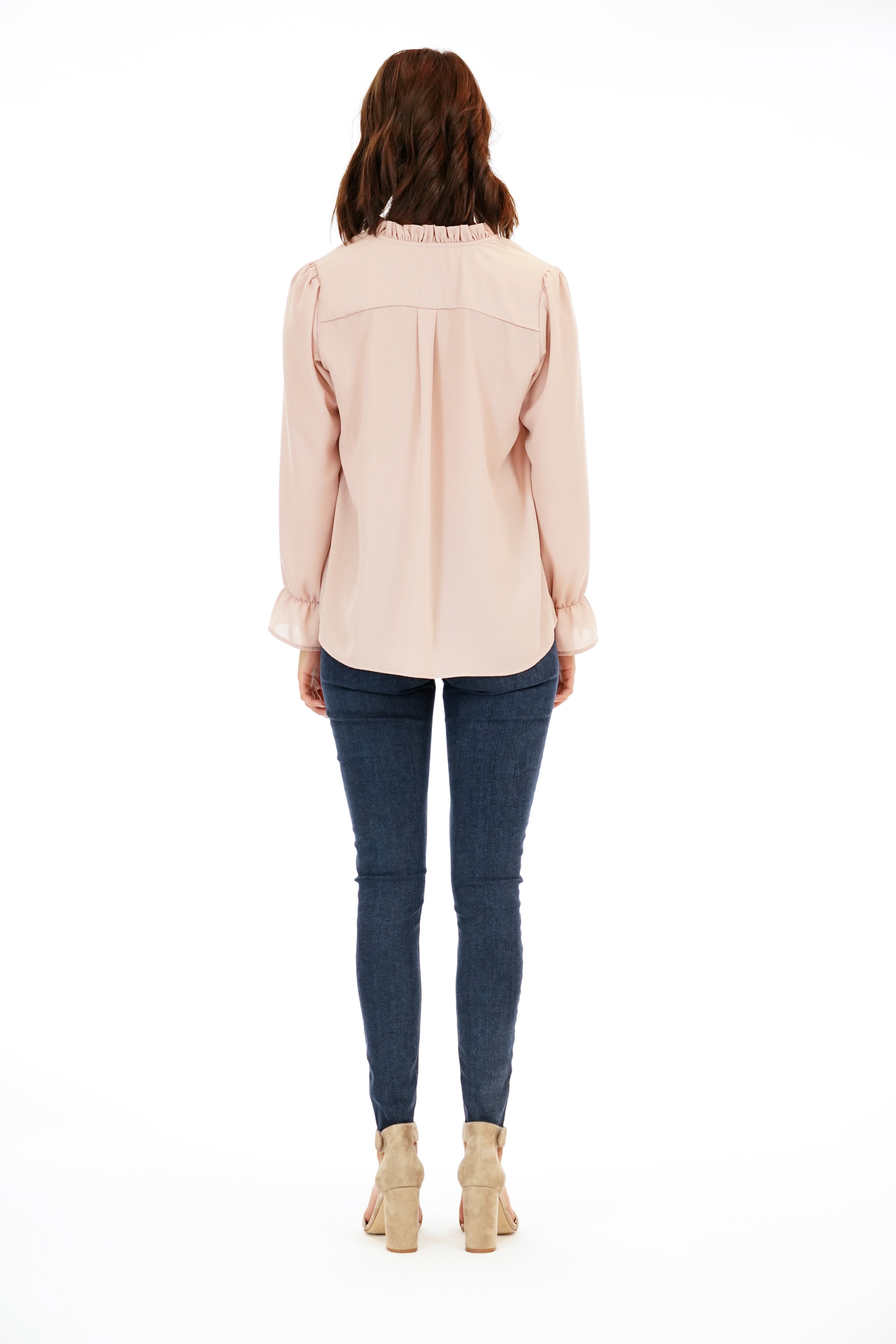 Rose Split-Neck Blouse - FINAL SALE
