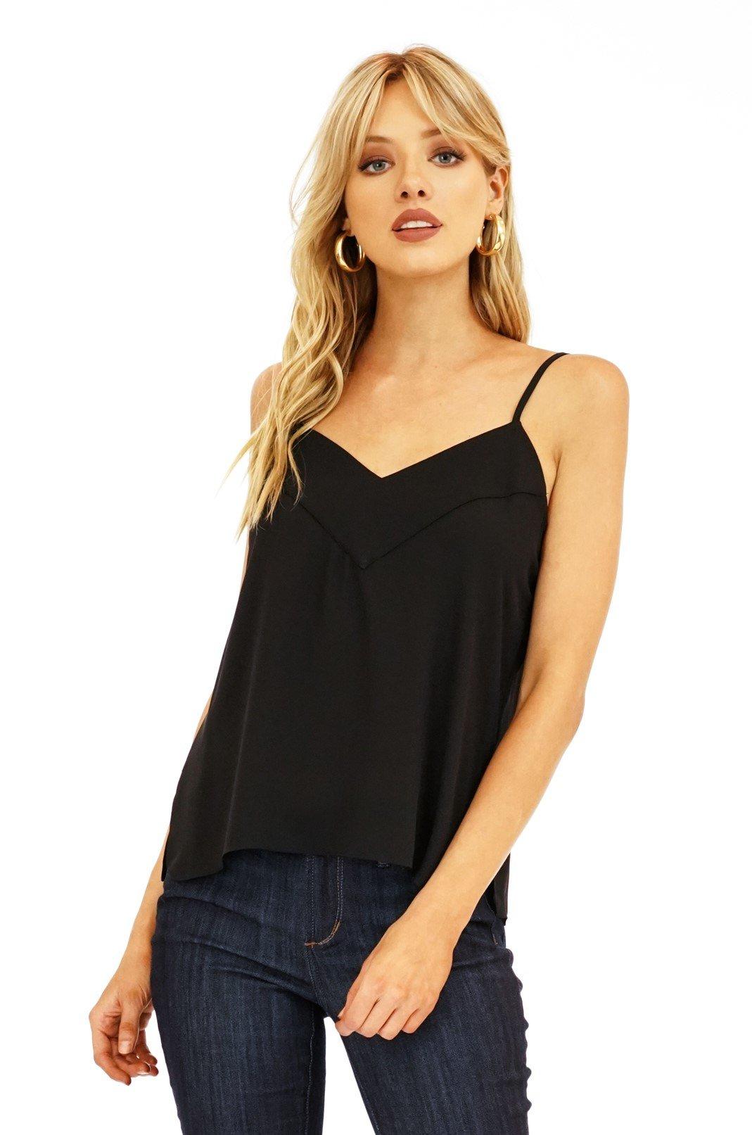 Black V-Neck Cami-BEST SELLER