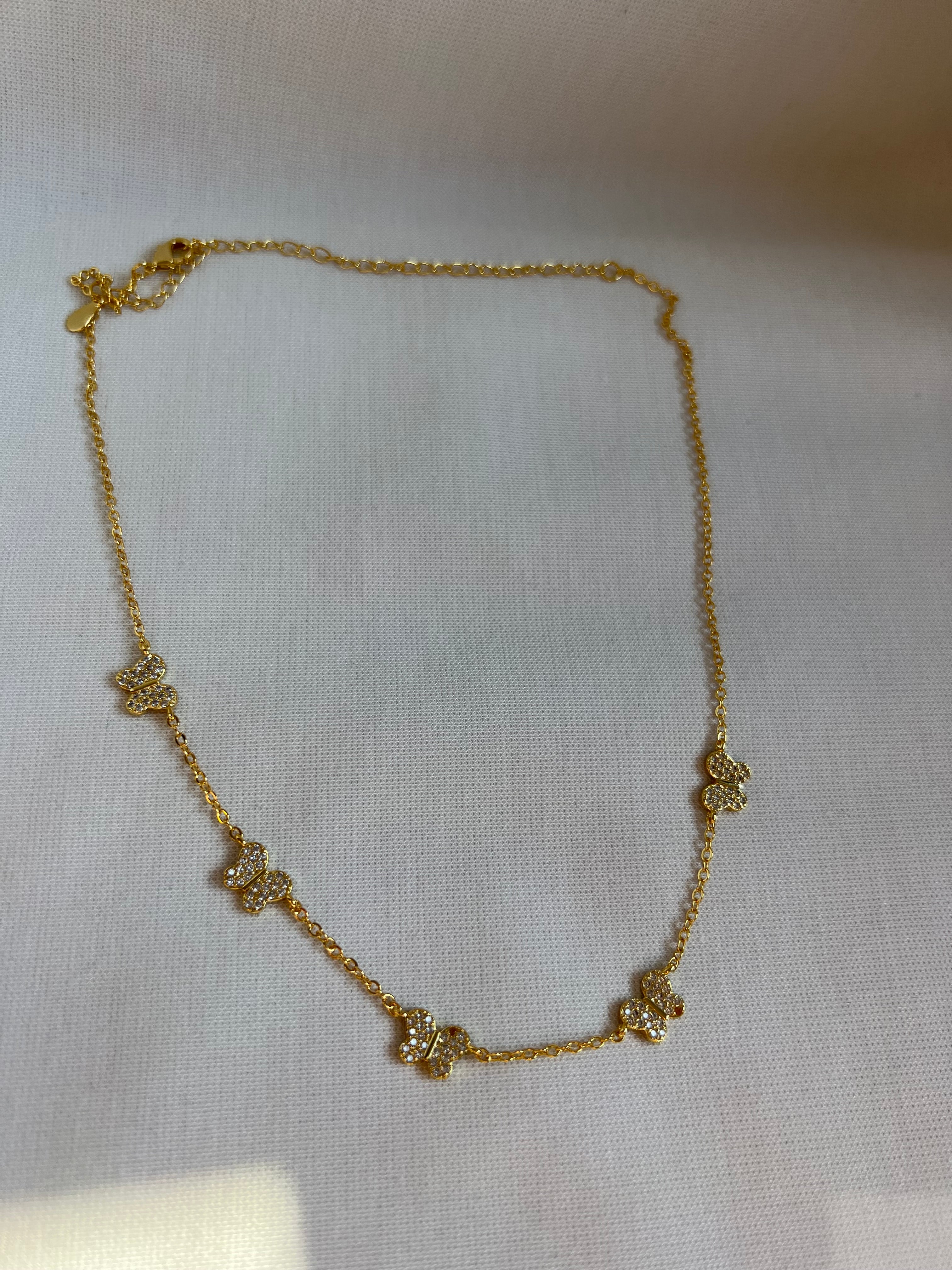 Kobi Butterfly Pendant Necklace - 14k Gold Plated-FINAL SALE
