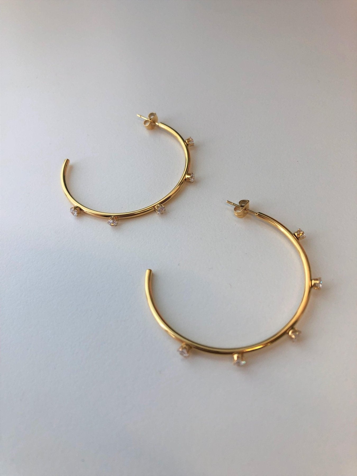 Aster Hoop Earrings - 14k Gold Plated-BEST SELLER