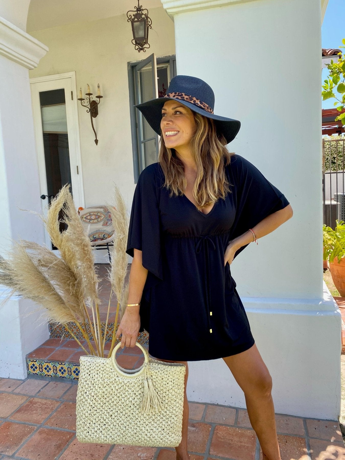 Black Stretch Tunic Dress-BEST SELLER