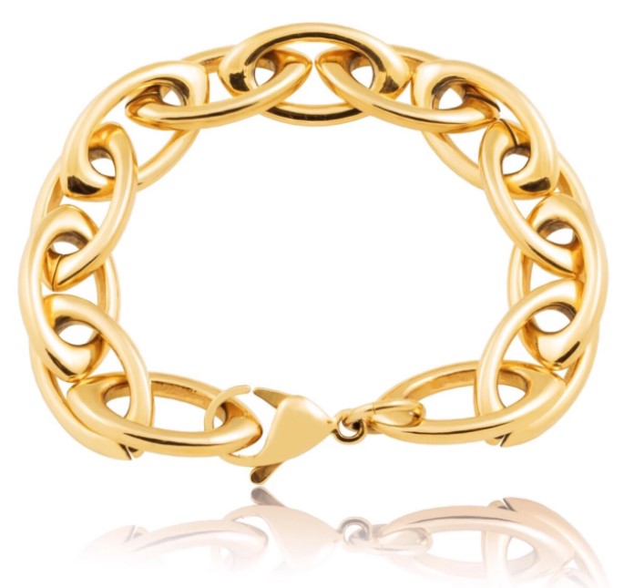 Frankie Oval Link Bracelet - 18K Gold Plated
