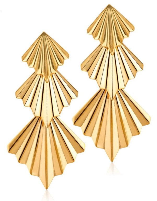 Sophie Deco Gold Plated Earrings
