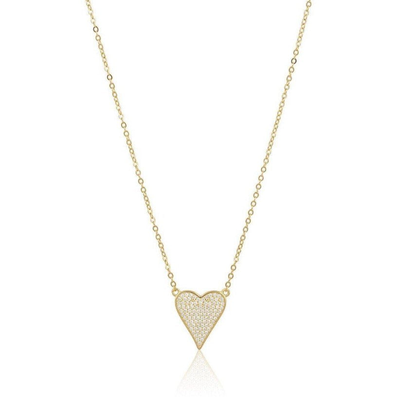 Audrey Heart Necklace - 14k Gold Plated