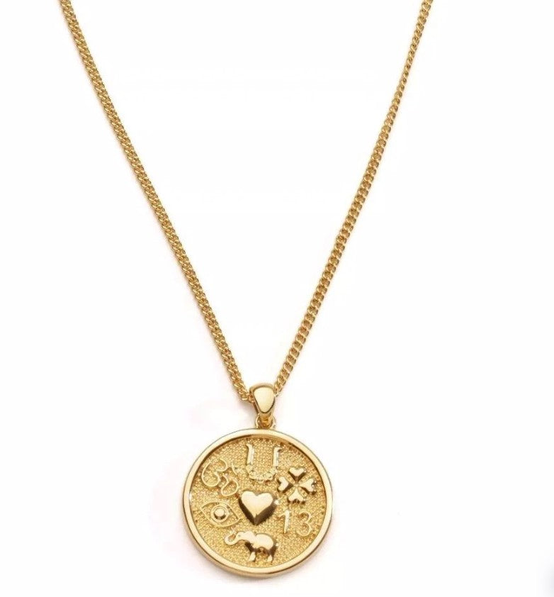 Lucky Pendant Necklace -18k Gold Plated