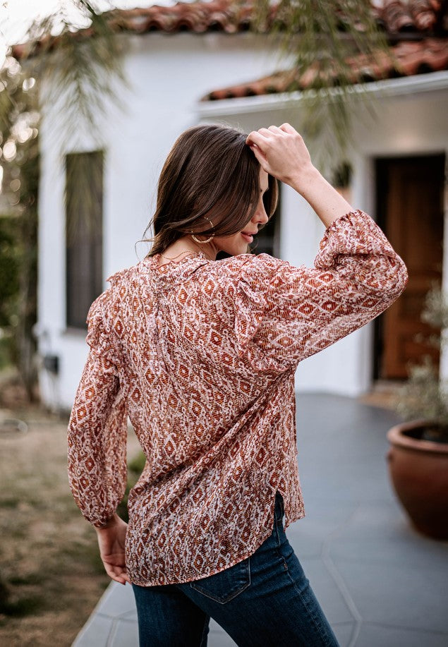 Keegan Chiffon Ruffle Blouse-FINAL SALE