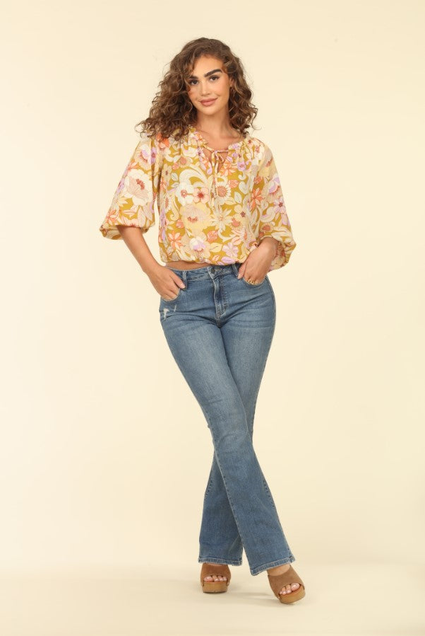 Nicky Raglan Tie Blouse-FINAL SALE