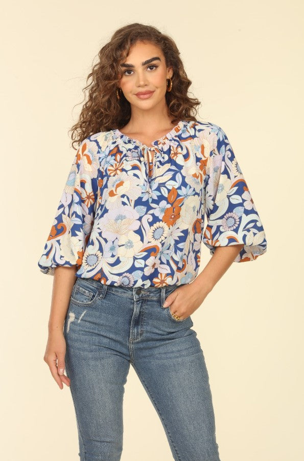 Stacie Raglan Tie Blouse-FINAL SALE