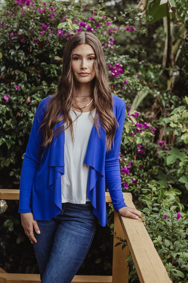 Royal Soft Ponti Drape Blazer-FINAL SALE