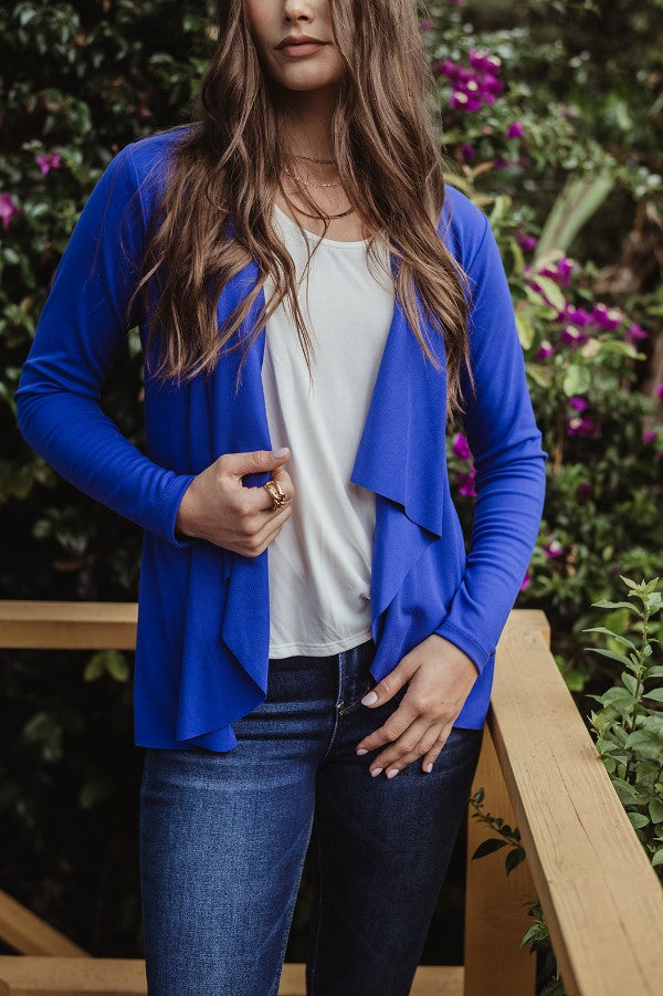 Royal Soft Ponti Drape Blazer-FINAL SALE