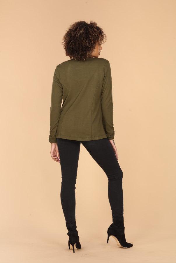 Olive Soft Ponti Jacket