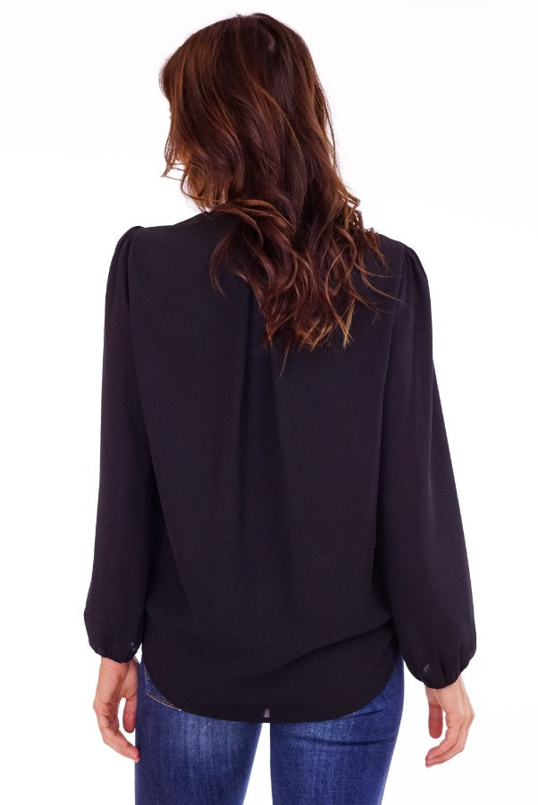 Onyx Surplice Blouse-BEST SELLER