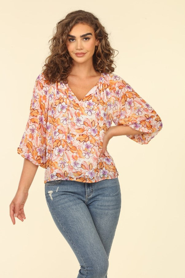 Jonnie Balloon Sleeve Blouse-FINAL SALE