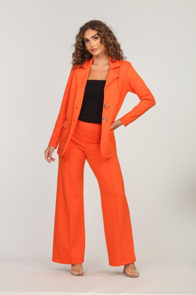 Mandarin Ponti Flare Leg Pants-FINAL SALE