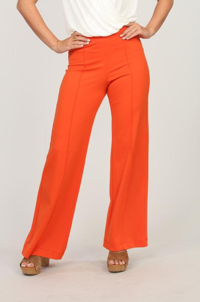Mandarin Ponti Flare Leg Pants-FINAL SALE