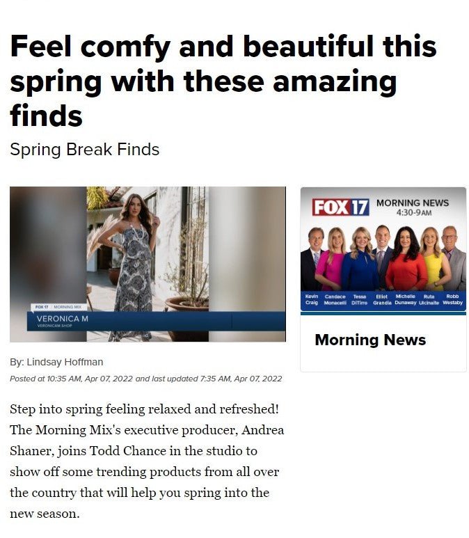 Veronica M featured on Fox 17 Morning Mix