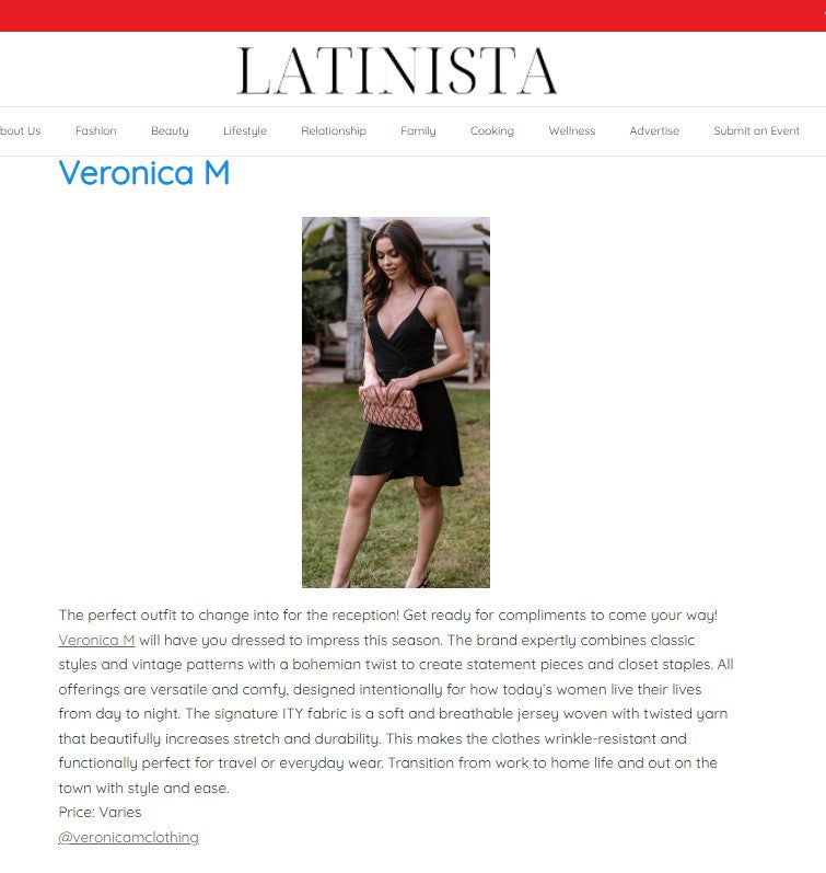 Veronica M Featured on LATINISTA